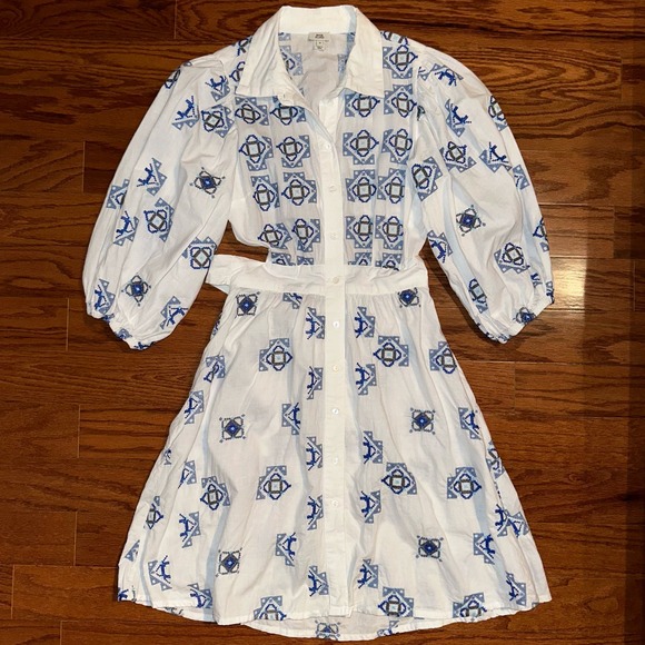 River Island Embroidered Mini Shirt Dress - Picture 5 of 16